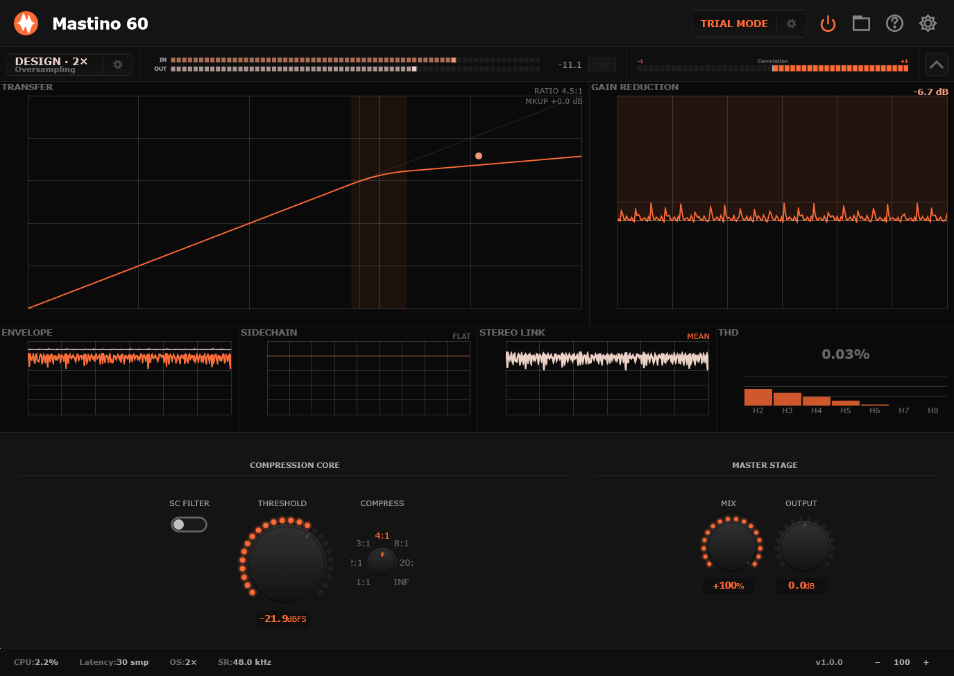 Mastino 60 interface
