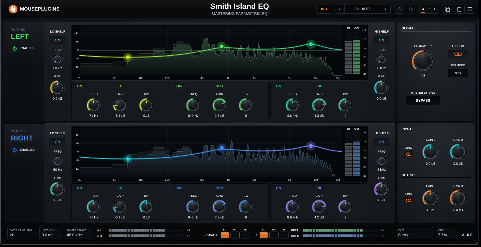 Smith Island EQ interface